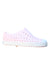 A Pink Sneakers from Native Shoes in size 7Y for girl. (Front View)