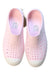 A Pink Sneakers from Native Shoes in size 7Y for girl. (Back View)