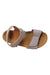 A Gold Sandals from PePe in size 5T for girl. (Front View)