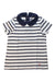 A Navy Short Sleeve Tops from Petit Bateau in size 4T for girl. (Front View)