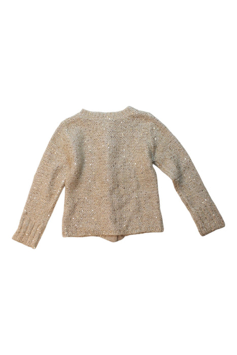 A Beige Cardigans from Velveteen in size 5T for girl. (Back View)