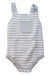 A Grey Sleeveless Rompers from Seed in size 6-12M for neutral. (Front View)