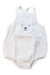 A Ivory Sleeveless Rompers from Seed in size 6-12M for girl. (Front View)