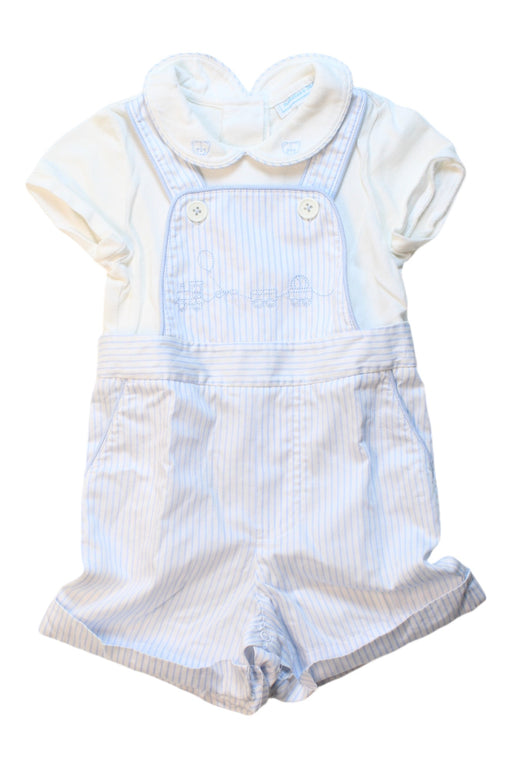 A White Overall Shorts from Nicholas & Bears in size 6-12M for boy. (Front View)