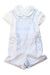 A White Overall Shorts from Nicholas & Bears in size 6-12M for boy. (Front View)
