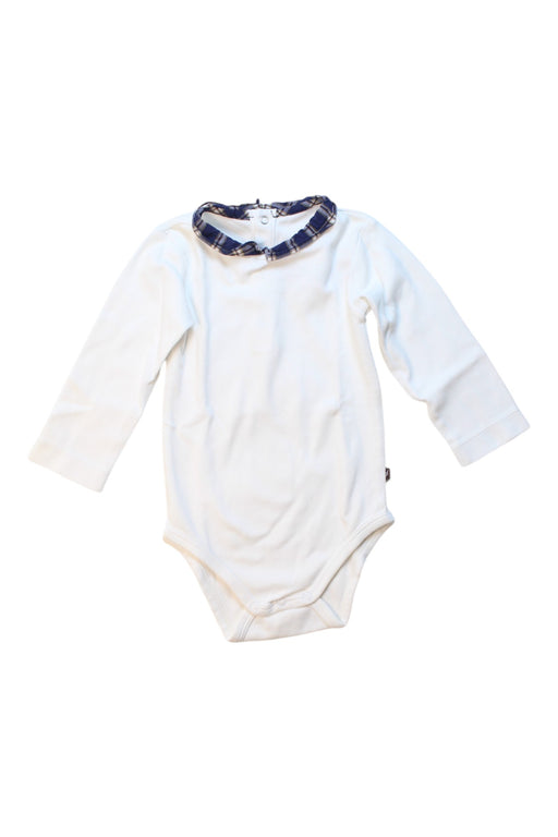 A White Long Sleeve Bodysuits from Jacadi in size 6-12M for girl. (Front View)