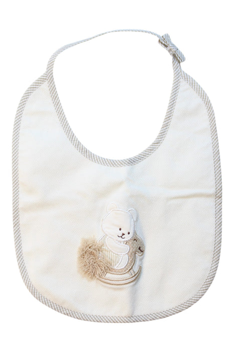 A White Bibs from Nicholas & Bears in size O/S for neutral. (Front View)