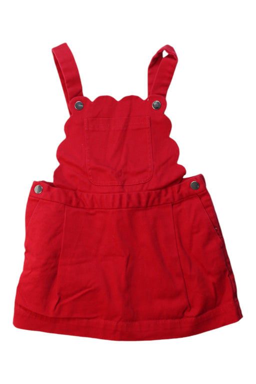 A Red Overall Dresses from Jacadi in size 4T for girl. (Front View)