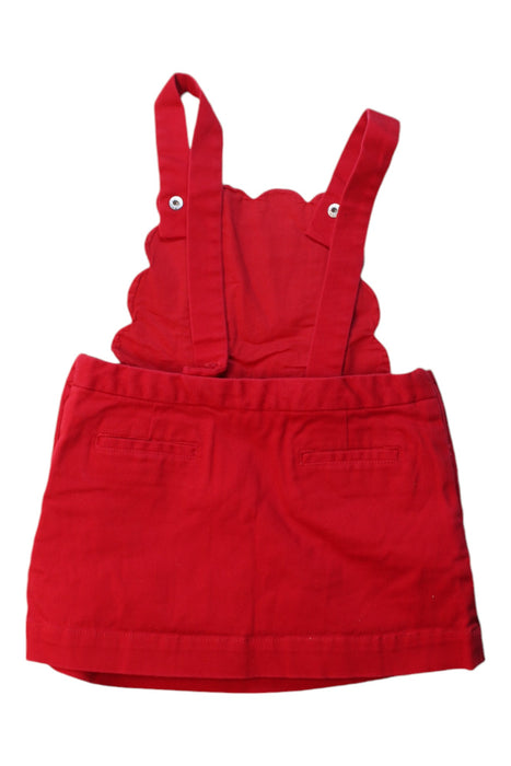 A Red Overall Dresses from Jacadi in size 4T for girl. (Back View)