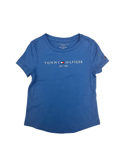 A Blue Short Sleeve T Shirts from Tommy Hilfiger in size 2T for girl. (Front View)