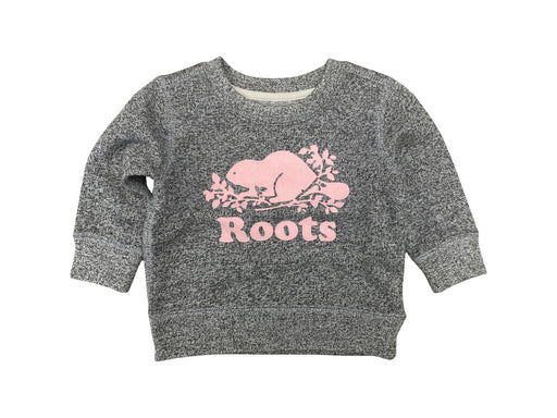 A Pink Crewneck Sweatshirts from Roots in size 3-6M for girl. (Front View)