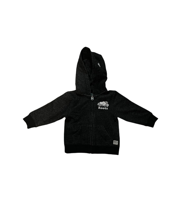 A Black Zippered Sweatshirts from Roots in size 18-24M for neutral. (Front View)