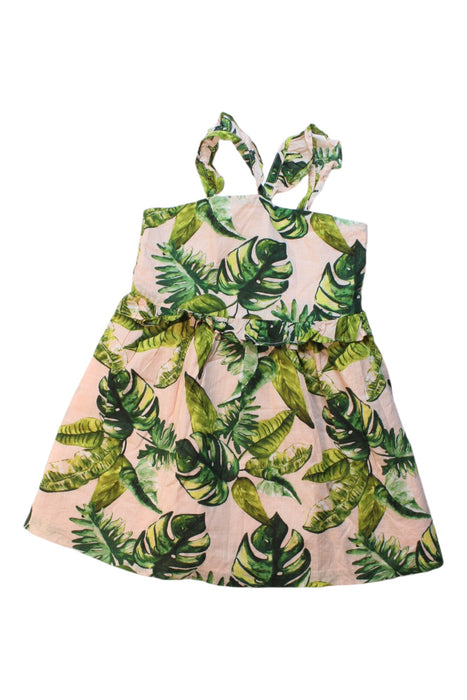 A Green Sleeveless Dresses from Janie & Jack in size 3T for girl. (Front View)