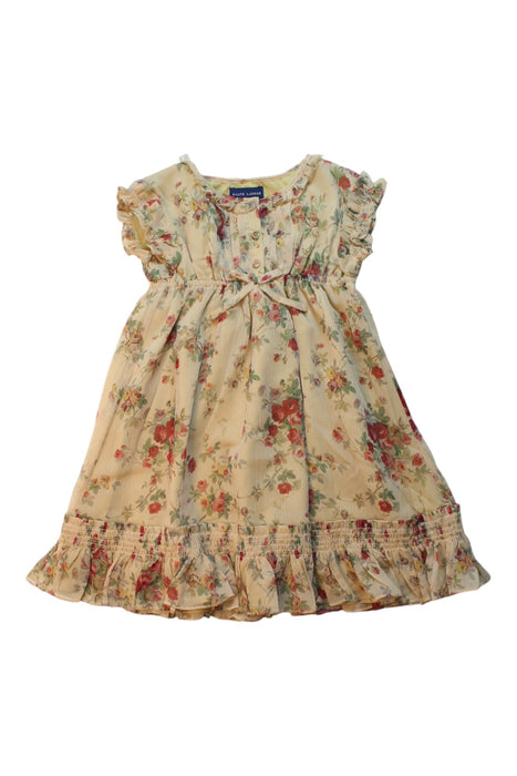 A Multicolour Short Sleeve Dresses from Ralph Lauren in size 4T for girl. (Front View)