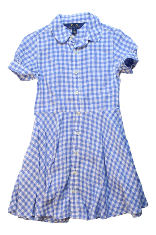 A Blue Short Sleeve Dresses from Polo Ralph Lauren in size 4T for girl. (Front View)