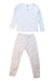 A White Pyjama Sets from Petit Bateau in size 4T for girl. (Front View)