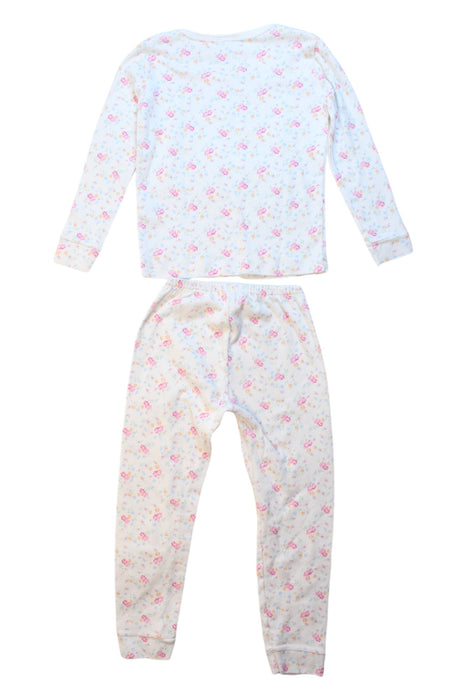 A White Pyjama Sets from Petit Bateau in size 4T for girl. (Back View)