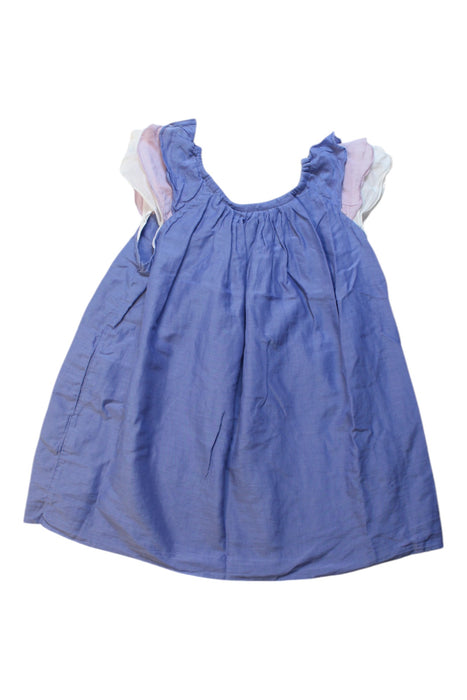 A Blue Sleeveless Dresses from In Good Company in size 4T for girl. (Back View)