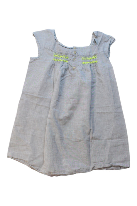 A Grey Sleeveless Dresses from Bonpoint in size 4T for girl. (Back View)