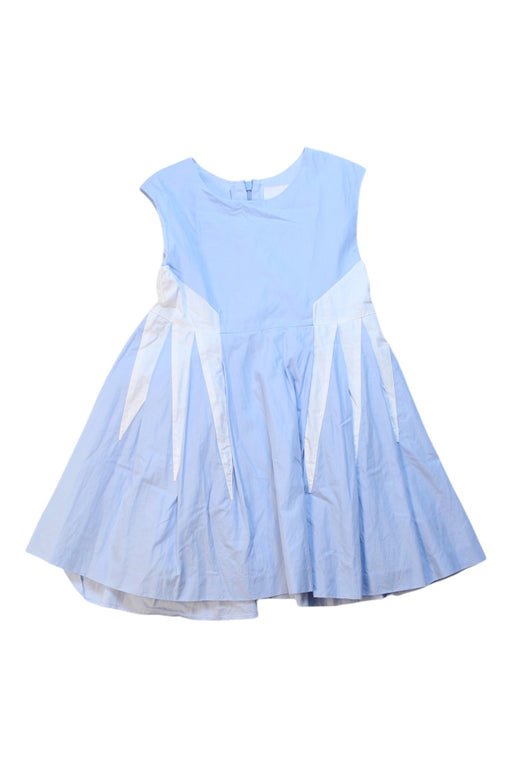 A Blue Sleeveless Dresses from Jacadi in size 5T for girl. (Front View)