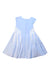 A Blue Sleeveless Dresses from Jacadi in size 5T for girl. (Back View)