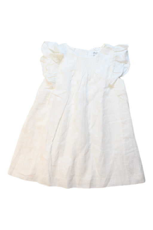 A White Sleeveless Dresses from Bonpoint in size 4T for girl. (Front View)