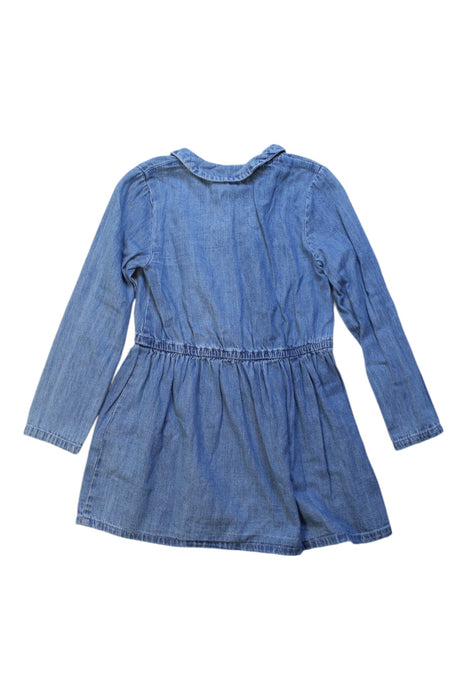 A Blue Long Sleeve Dresses from Galeries Lafayette in size 4T for girl. (Back View)