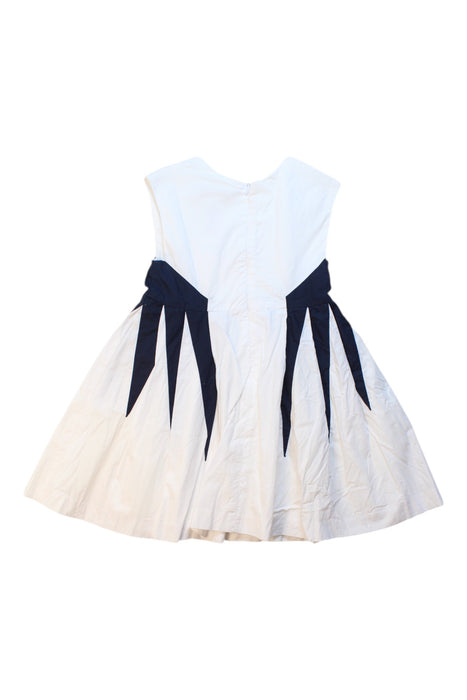 A White Sleeveless Dresses from Jacadi in size 4T for girl. (Back View)