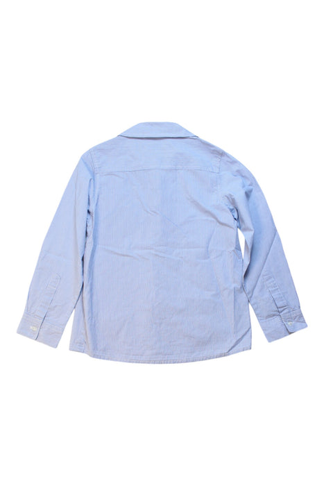 A Blue Long Sleeve Shirts from Seed in size 5T for boy. (Back View)