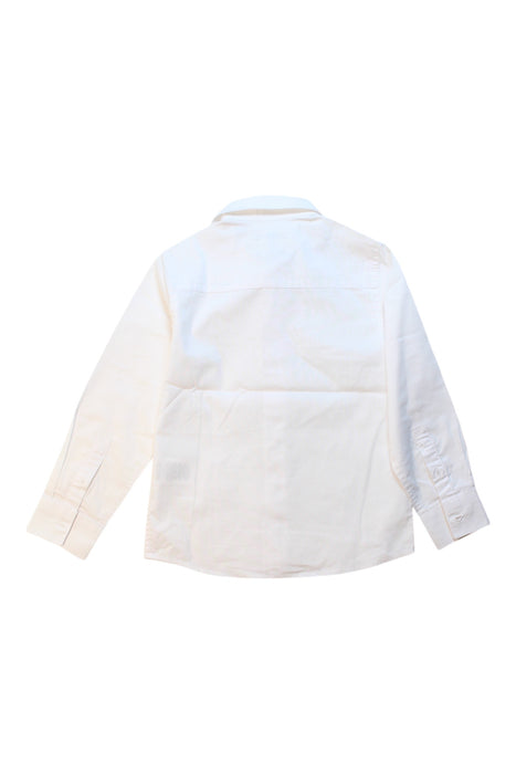 A White Long Sleeve Shirts from Calvin Klein in size 5T for boy. (Back View)