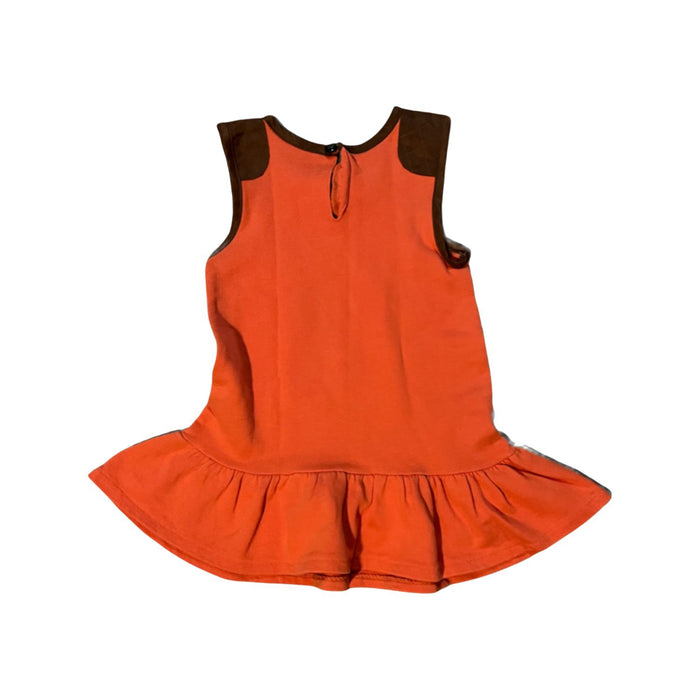 A Orange Sleeveless Dresses from Ralph Lauren in size 4T for girl. (Back View)