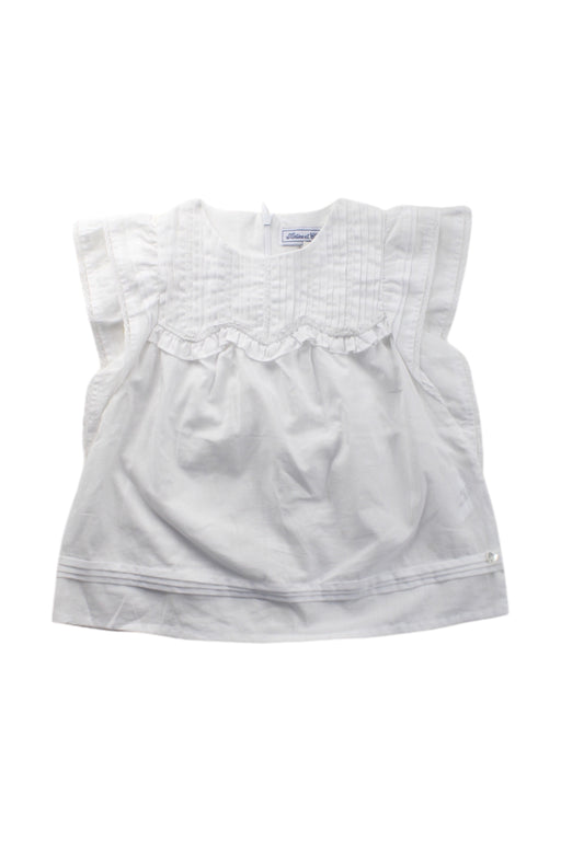 A White Sleeveless Tops from Tartine et Chocolat in size 4T for girl. (Front View)