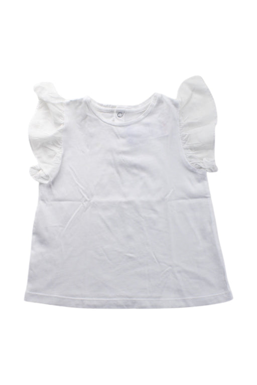 A White Sleeveless Tops from Jacadi in size 4T for girl. (Front View)