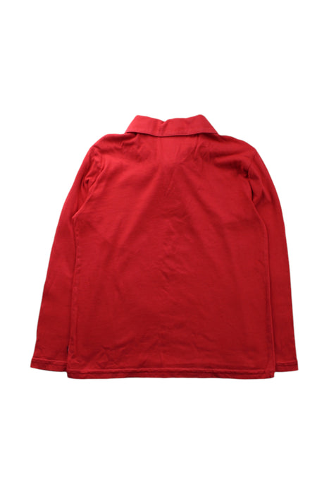 A Red Long Sleeve Polos from City Threads in size 6T for neutral. (Back View)