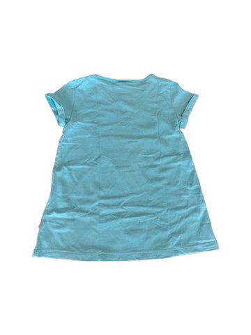 A Blue Short Sleeve T Shirts from Frugi in size 5T for girl. (Back View)