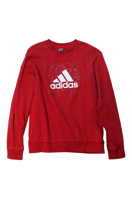 A Red Crewneck Sweatshirts from Adidas in size 14Y for boy. (Front View)