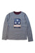 A Navy Long Sleeve T Shirts from Petit Bateau in size 14Y for boy. (Front View)