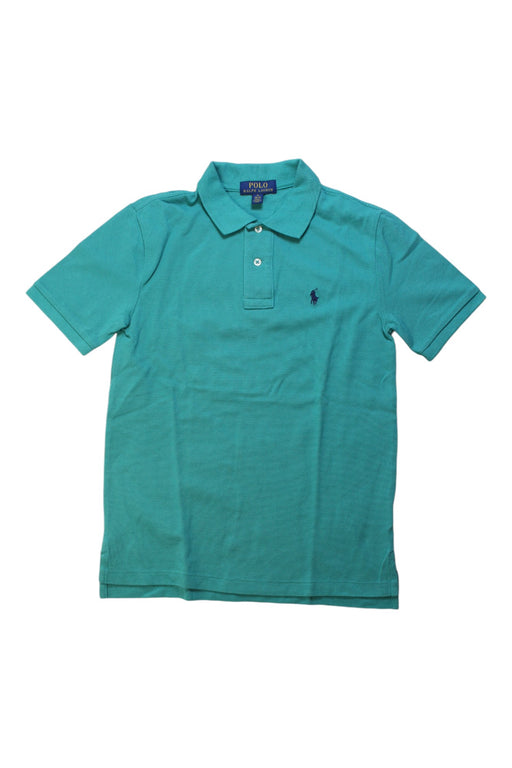 A Teal Short Sleeve Polos from Polo Ralph Lauren in size 12Y for boy. (Front View)