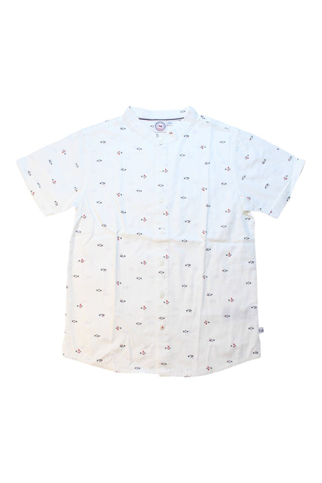 A White Short Sleeve Shirts from La Compagnie des Petits in size 12Y for boy. (Front View)