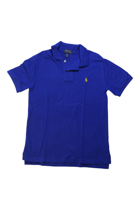 A Blue Short Sleeve Polos from Polo Ralph Lauren in size 12Y for boy. (Front View)