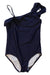 A Navy Swimsuits from Seed in size 6T for girl. (Front View)