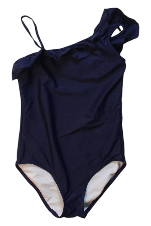 A Navy Swimsuits from Seed in size 6T for girl. (Front View)