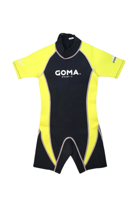 A Black Wetsuits from Goma in size 6T for boy. (Front View)