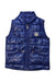 A Blue Outerwear Vests from Moncler in size 4T for boy. (Front View)