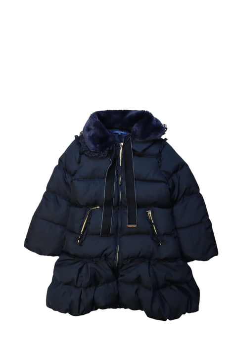 A Navy Puffer/Quilted Coats & Outerwear from Nicholas & Bears in size 6T for girl. (Front View)