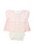 A Pink Short Sleeve Bodysuits from Absorba in size 6-12M for girl. (Front View)