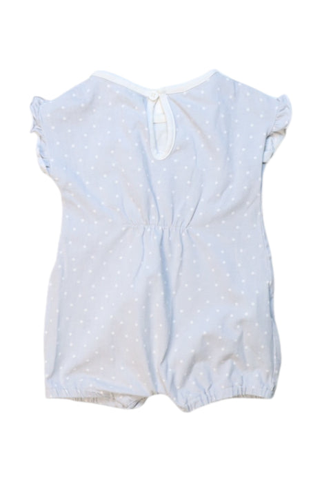 A Blue Sleeveless Rompers from Mayoral in size 3-6M for girl. (Back View)