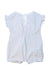 A Blue Sleeveless Rompers from Mayoral in size 3-6M for girl. (Back View)