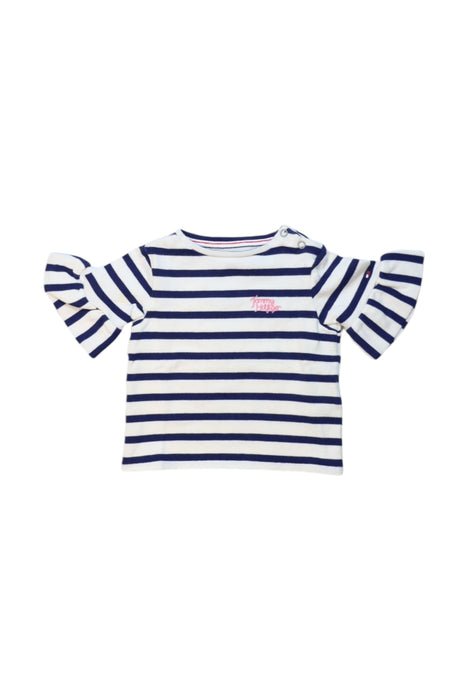 A Navy Short Sleeve Tops from Tommy Hilfiger in size 6-12M for girl. (Front View)