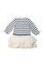 A Navy Long Sleeve Dresses from Petit Bateau in size 12-18M for girl. (Back View)